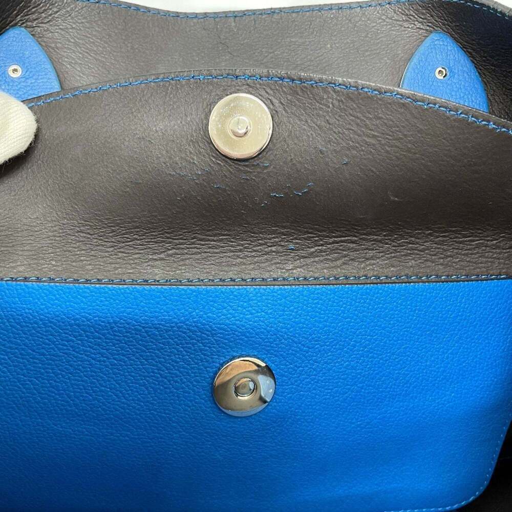 CHRISTIAN DIOR Blue Leather Shoulder Bag - Picture 12 of 16